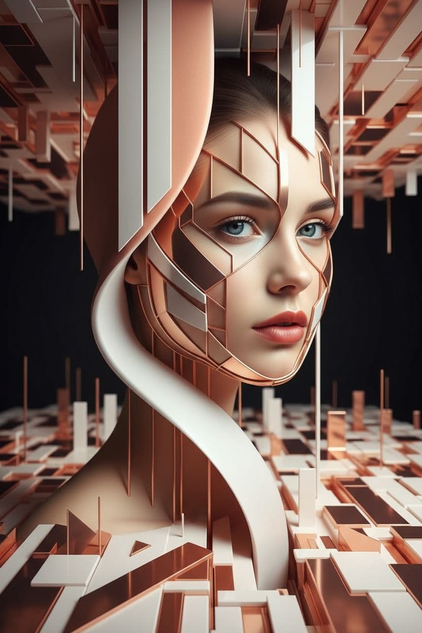AI generated: "Professional fine art photography, warm, soft light with lens glow on an epic, grand futuristic sca...