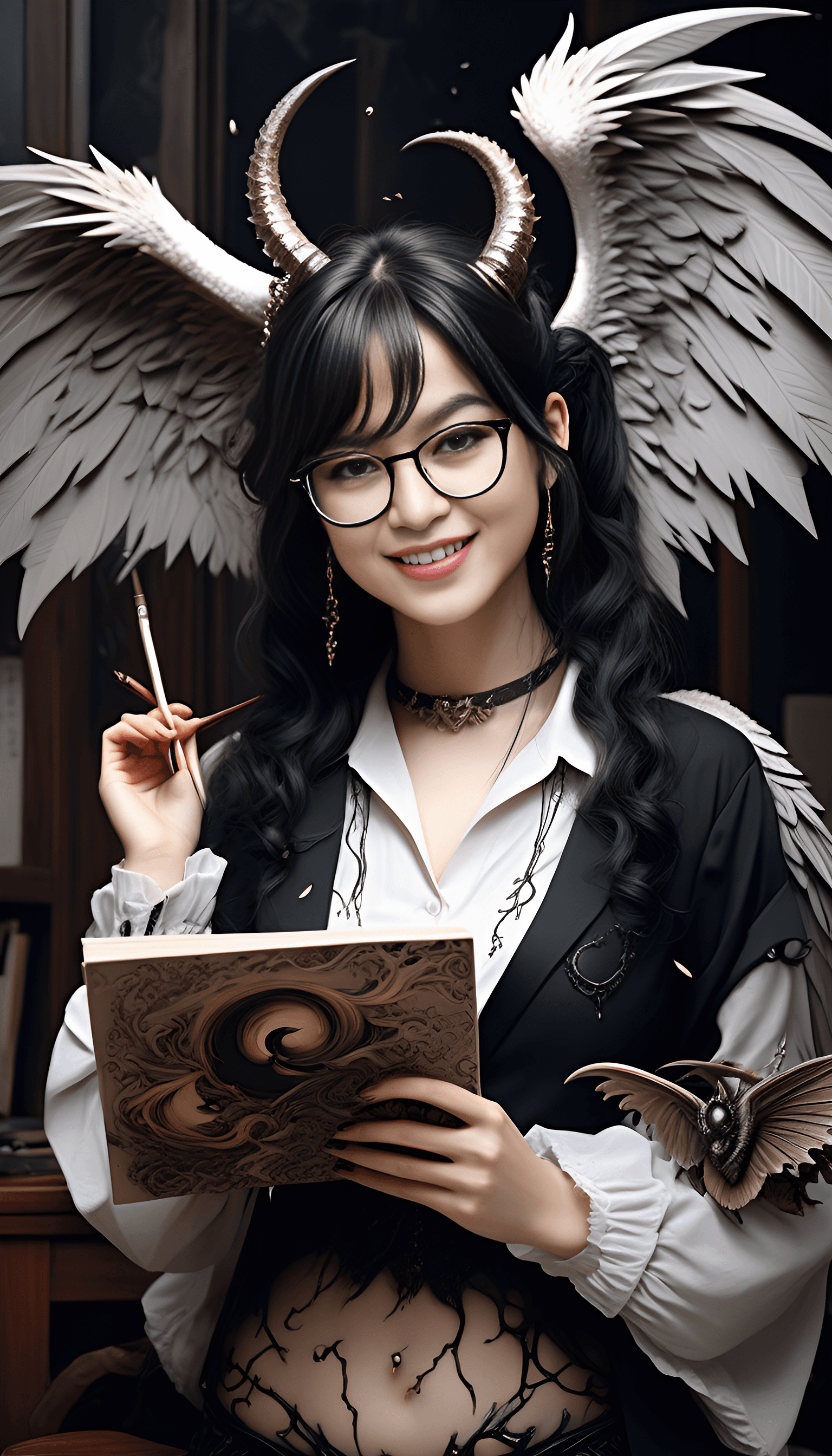 AI generated: (masterpiece, best quality:1.4) , super fine manga illustration, inspired by grunge art painting,  b...
