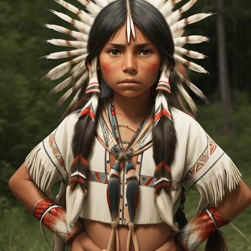 AI generated: 12 year old native american girl
