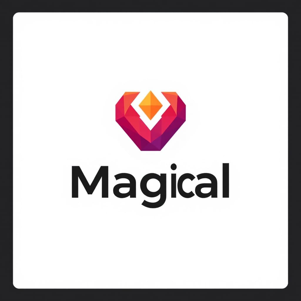 AI generated: A sleek and modern logo design for a tech startup, featuring a stylized geometric magical icon. The ...