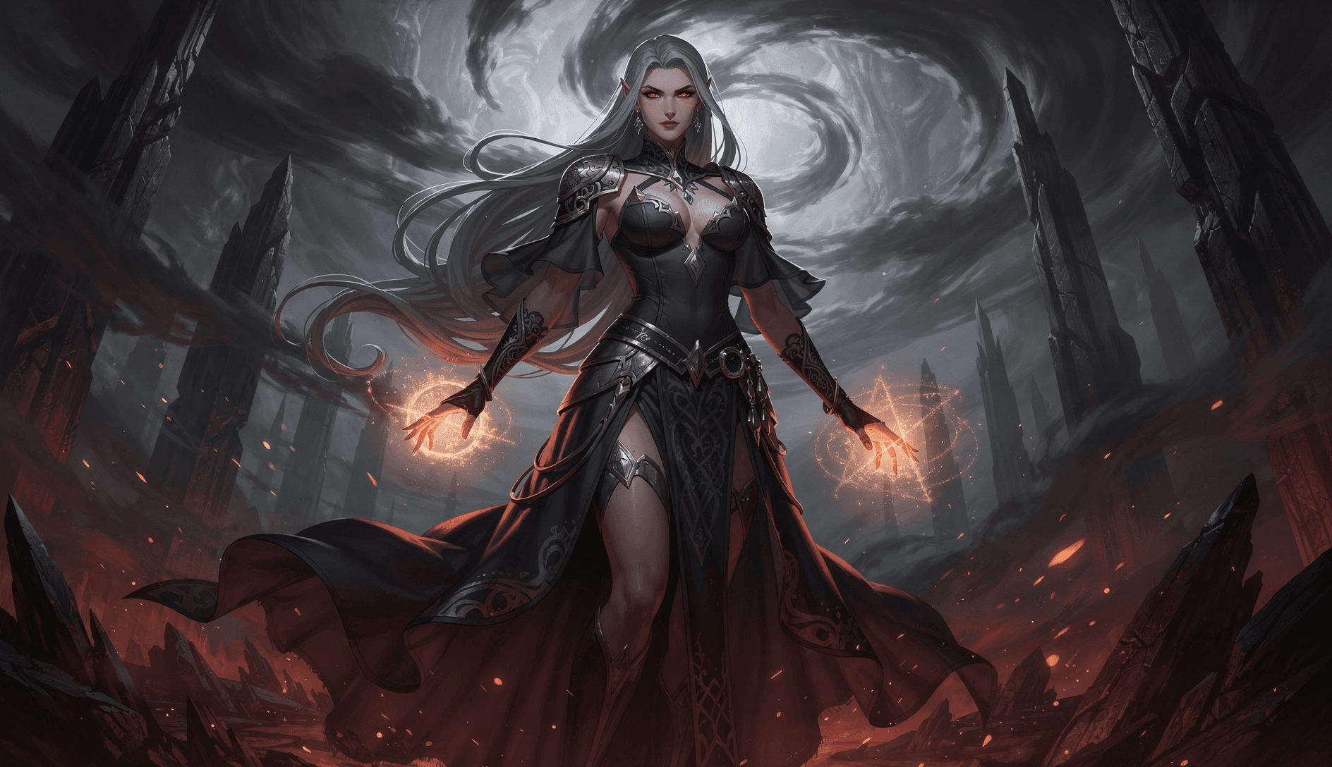 AI generated: a full body portrait of dark queen, dark fantasy randy theme, mystical, zoomed, Dark theme, underwor...