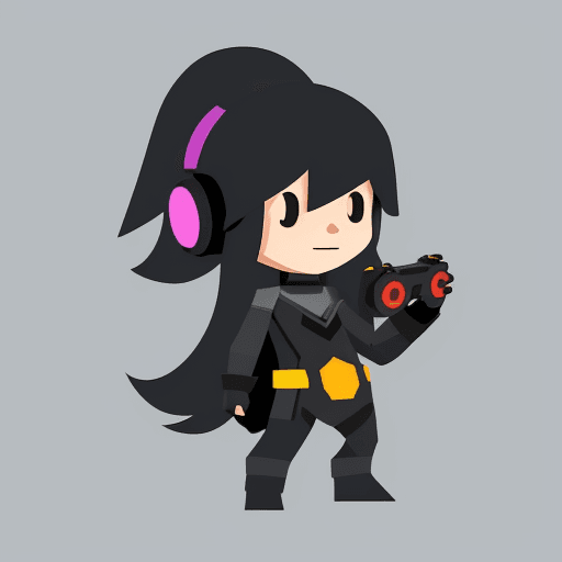 AI generated: Imagine, A gaming character, simple, vector, flat design