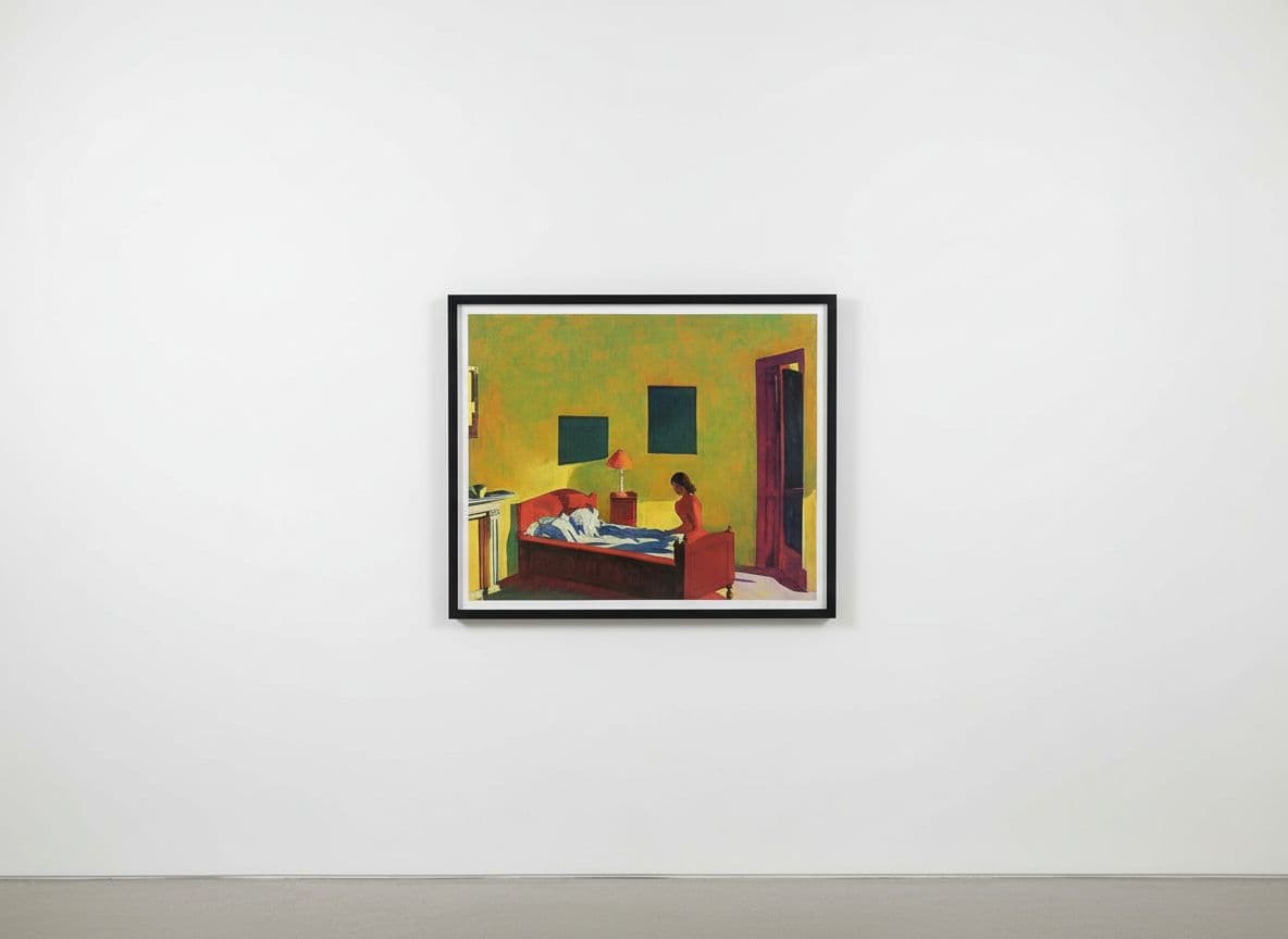 AI generated: put the painting only in white wall, art setting, sothebys quality studio photography