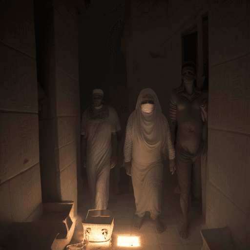 AI generated: The condition of the Egyptians when the light goes out for 5 hours a day