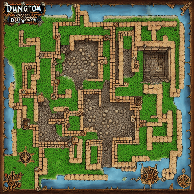 AI generated: RPG Dungeon map