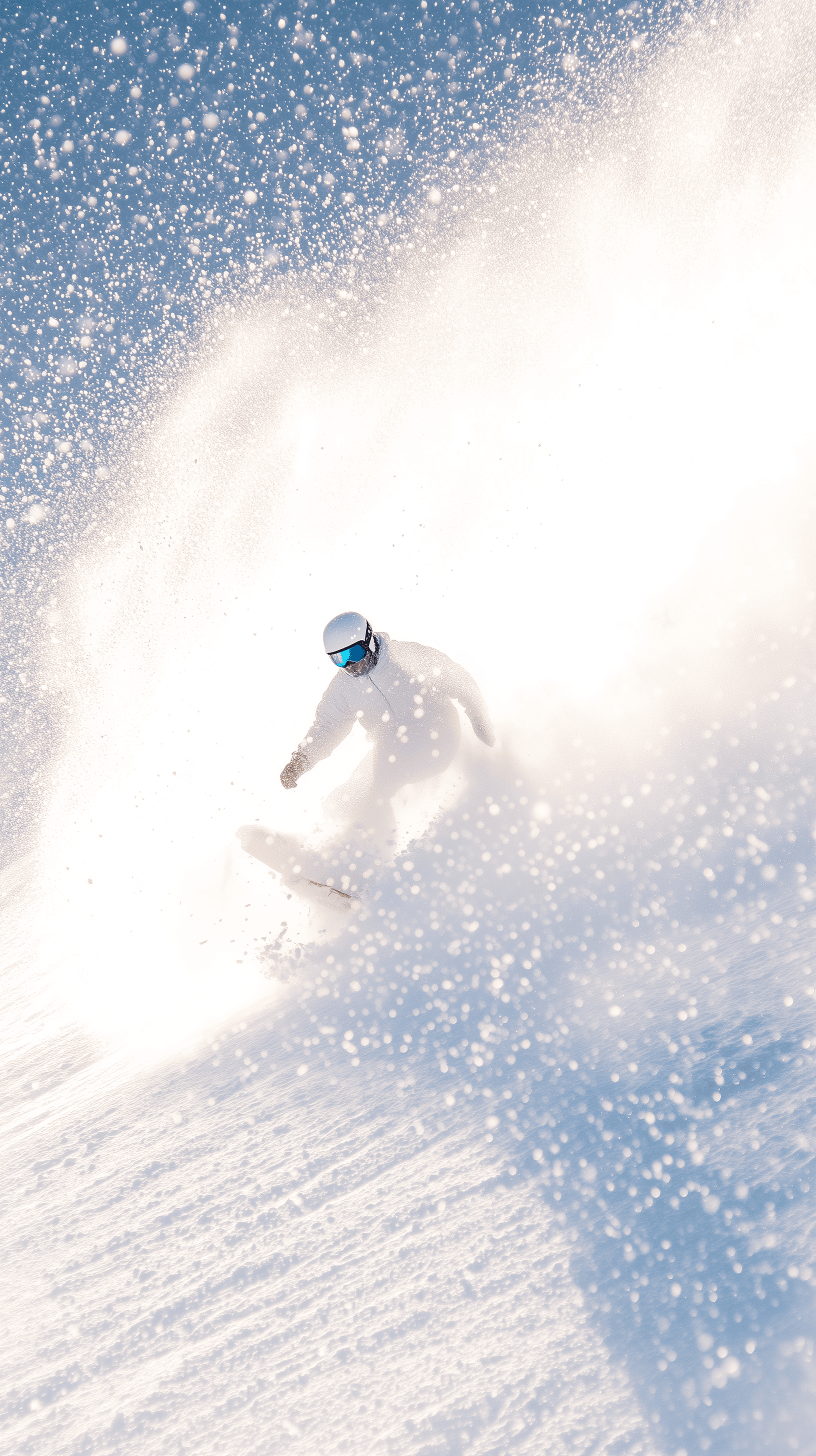 AI generated: high resolution photography, dynamic shooting, long range, professional snowboarder, in the snowboar...