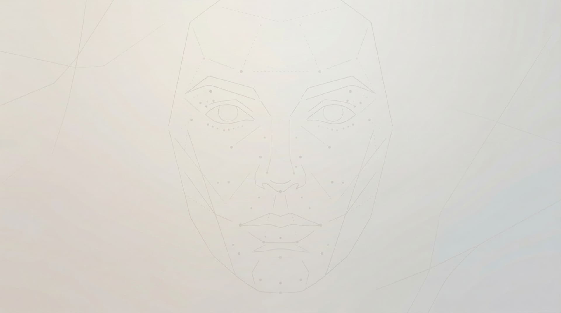 AI generated: Light neutral background with very subtle facial recognition elements.
Soft abstract lines and dots ...