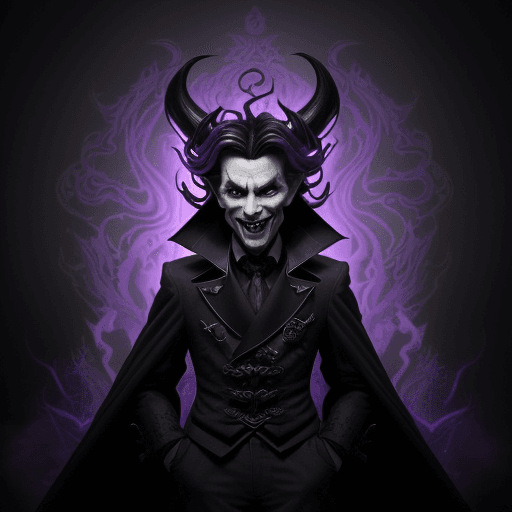 AI generated: Enter the shadowy realm of darkness and mischief as you envision a captivating scene featuring the m...