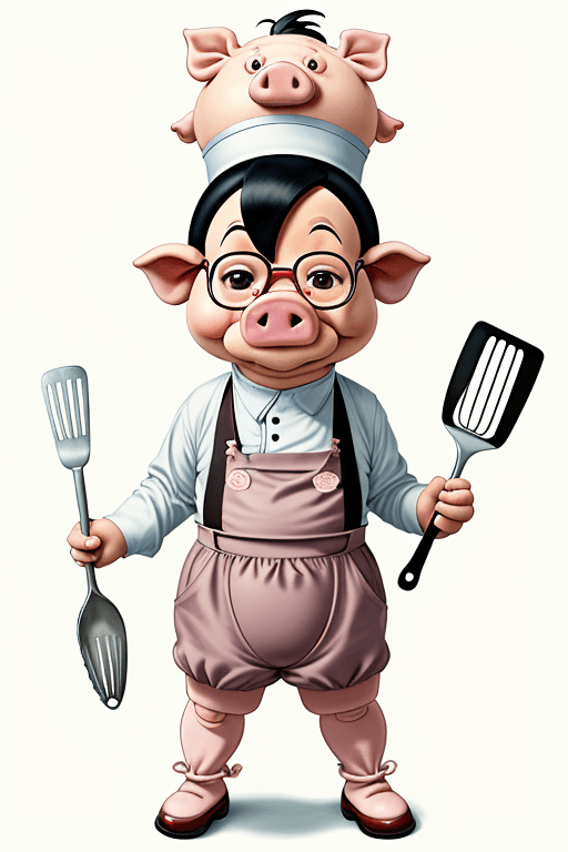 AI generated: artwork by Stan Sakai, style Studio Ghibli,
anthropomorphic pig, cooker, A cute anthropomorphic pigl...