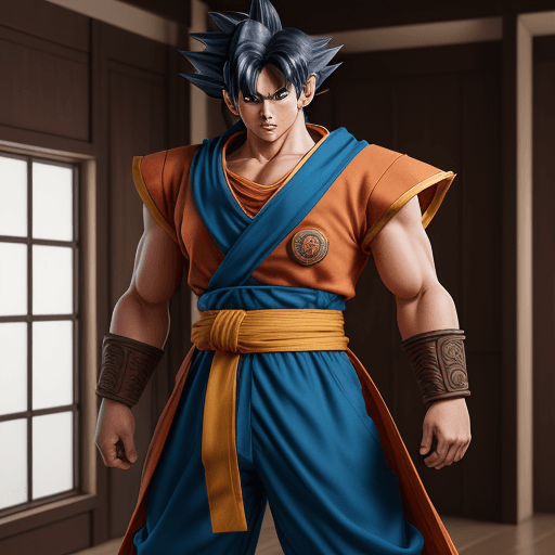 AI generated: High resolution photography shiryu with goku's clothes; 8k, intricate detail, photorealistic, realis...