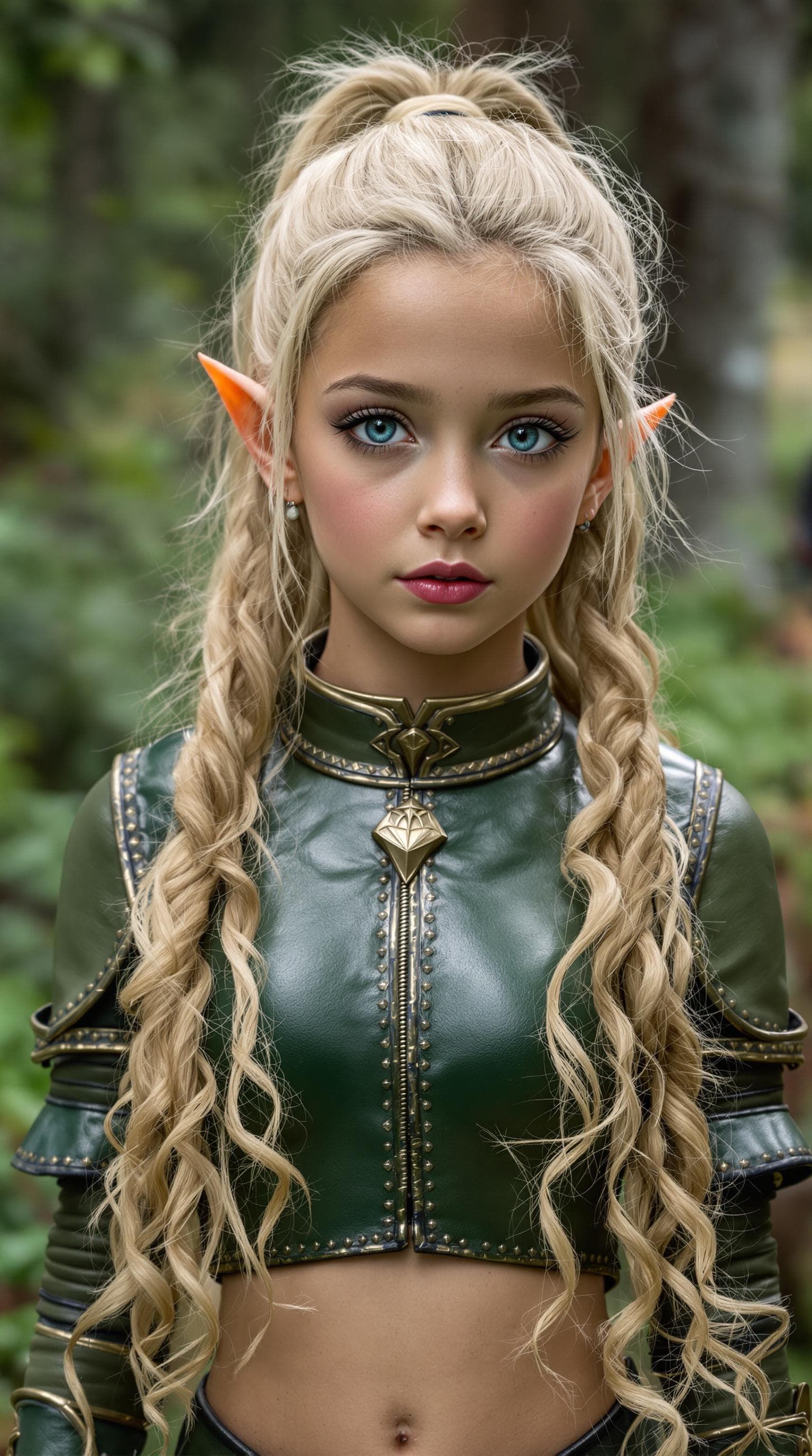 AI generated: a professional photo of a exceptionally beautiful girl in the world (age 7), (seven year old) short ...