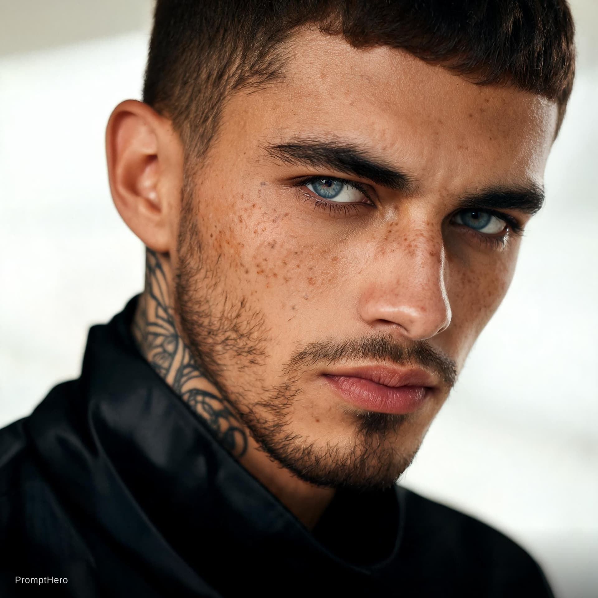 AI generated: An ultra-stylized and highly dramatic fashion editorial, rendered with a cinematic aesthetic. The ca...