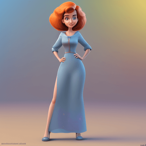 AI generated: Disney/Pixar style female model