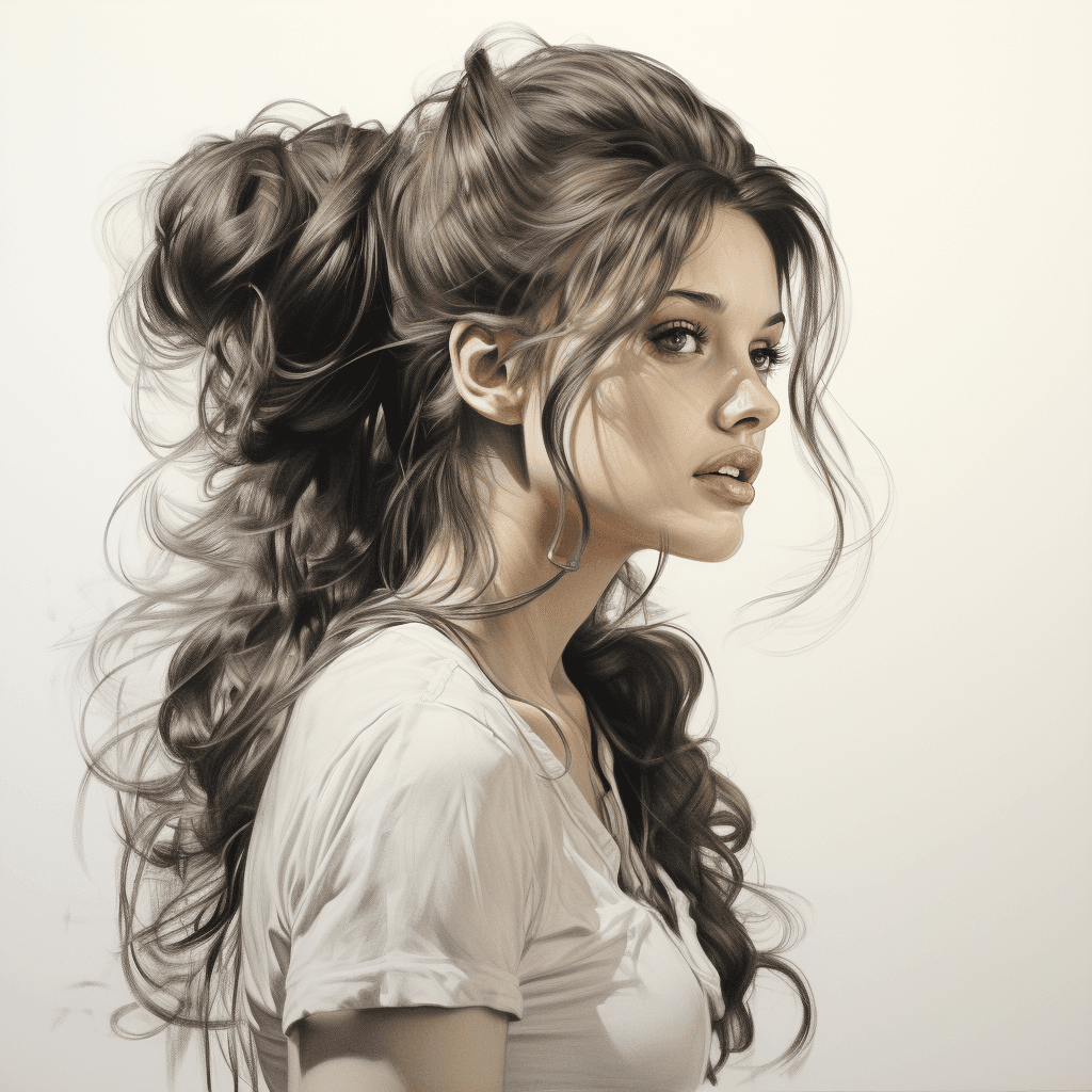 AI generated: stunning sketch portrait by Michelangelo, charcoal drawing, face only, an absolutely gorgeous woman,...