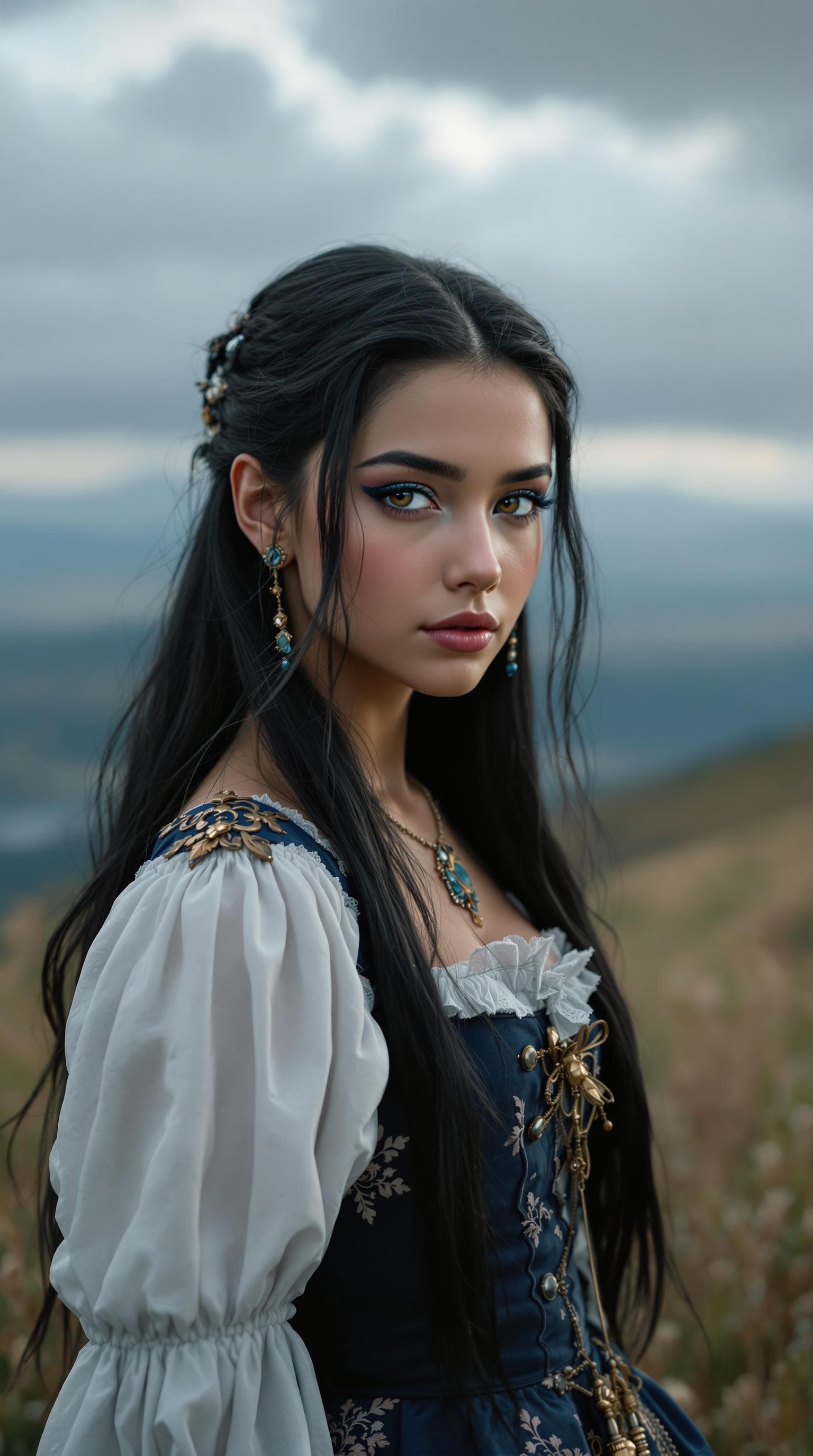 AI generated: a professional photo of a exceptionally of the most beautiful Mexican girl in the world, (age 18), (...