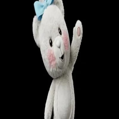 AI generated video: a cute dancing bear with a cute and sweet lyercis and song 