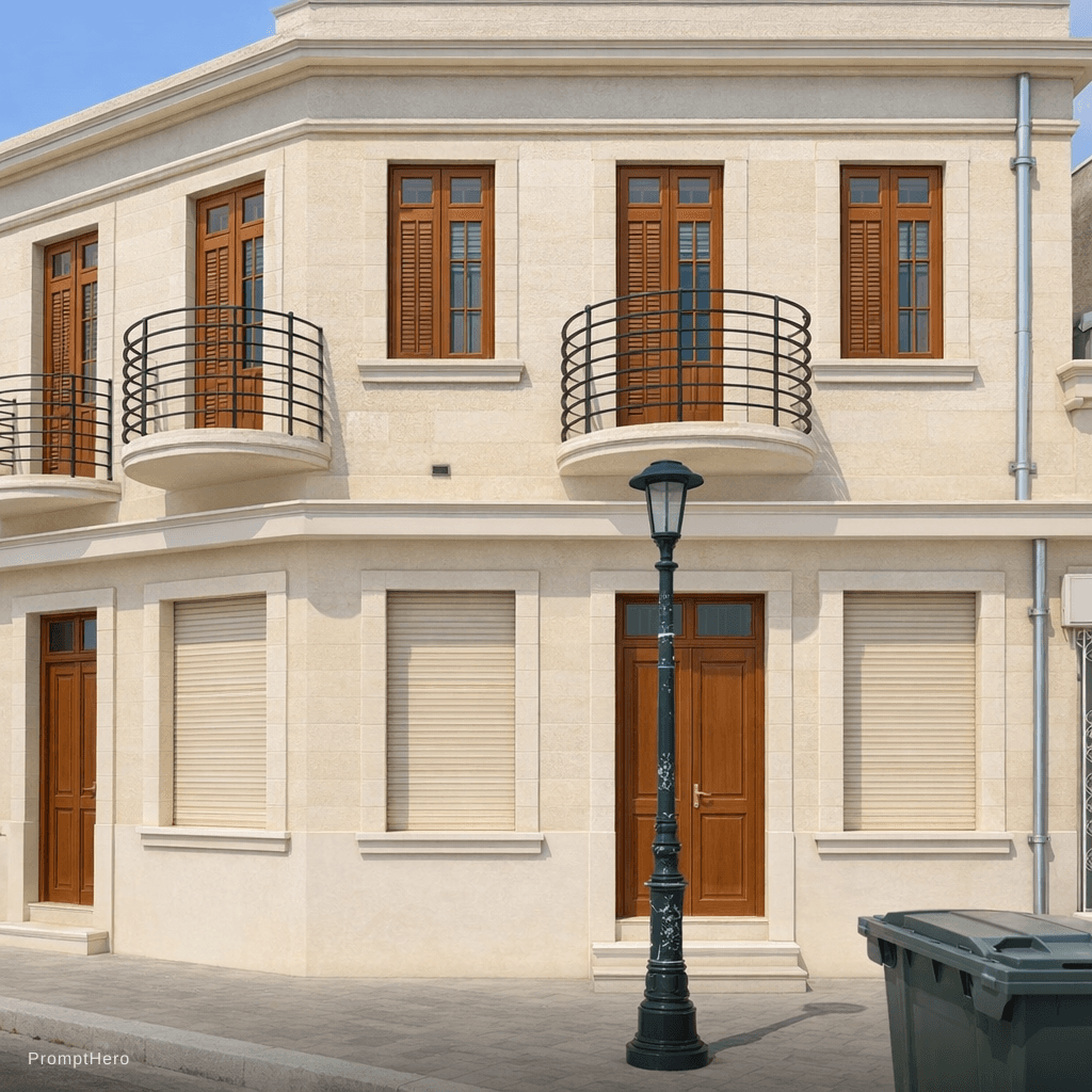 AI generated: Make this wrecked building look brand new! Keep the same type of windows,architectural details and c...