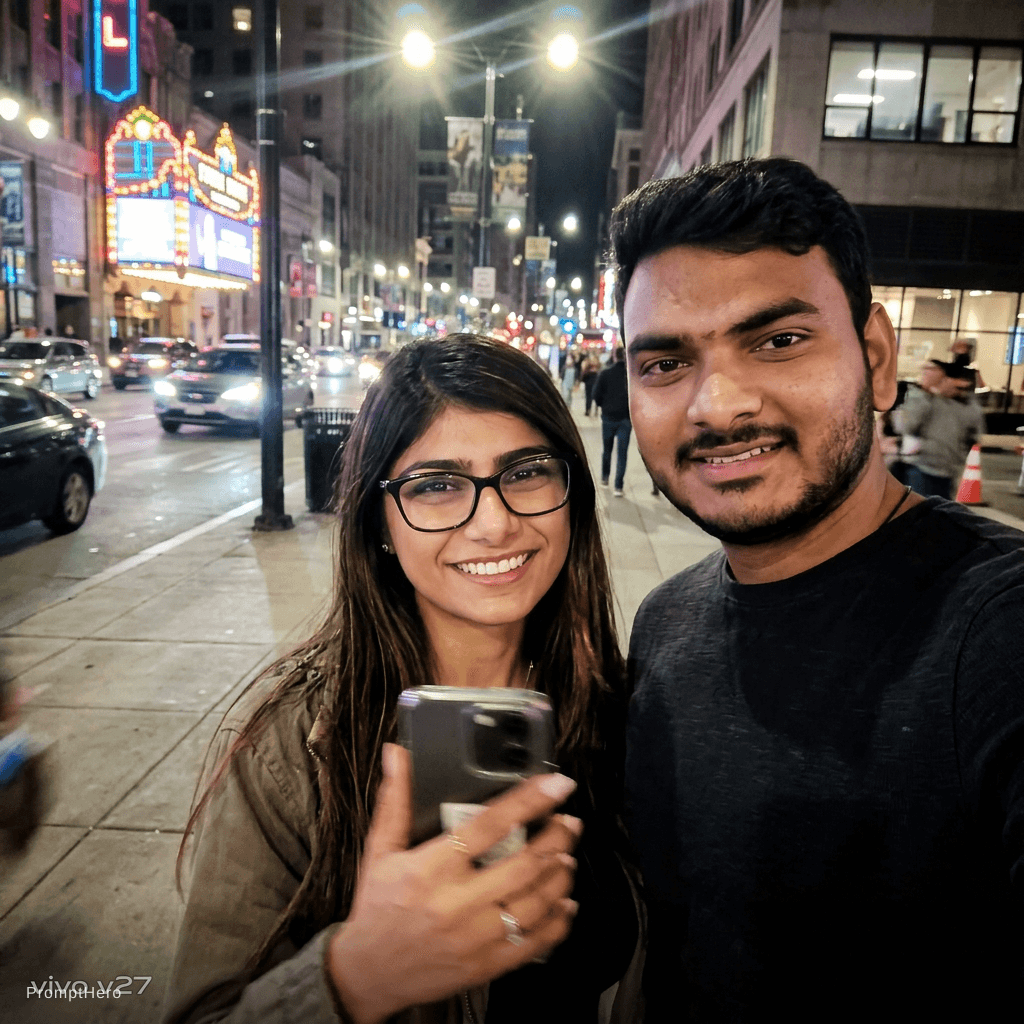 AI generated: An extremely ordinary and unremarkable iPhone selfie, caught in a spontaneous, awkward moment. The p...