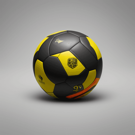 AI generated: High resolution photography a soccer ball 8.65 pulgadas (22 cm) y una circunferencia de 27-28 pulgad...