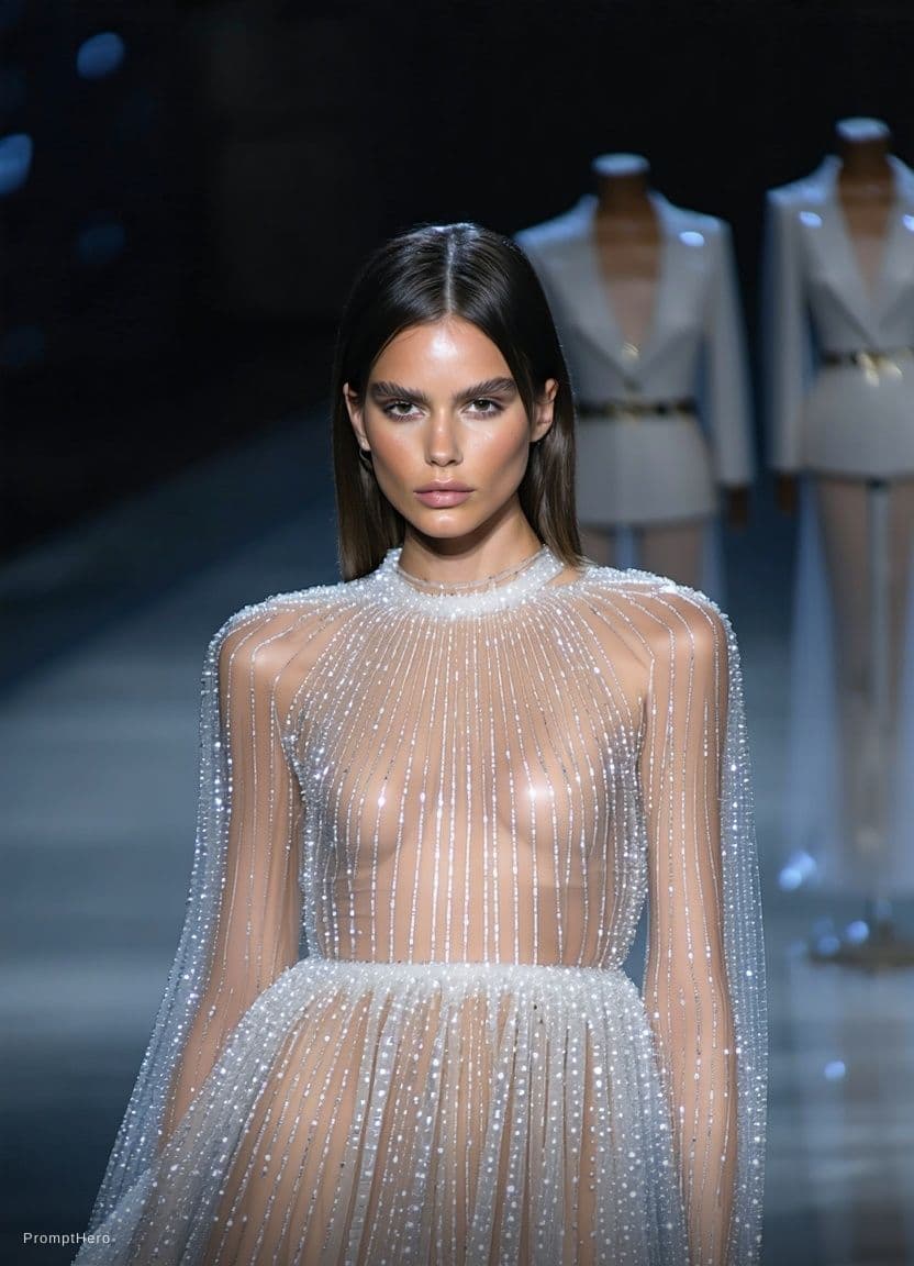 AI generated: Transparent hot full sexy dress imege 