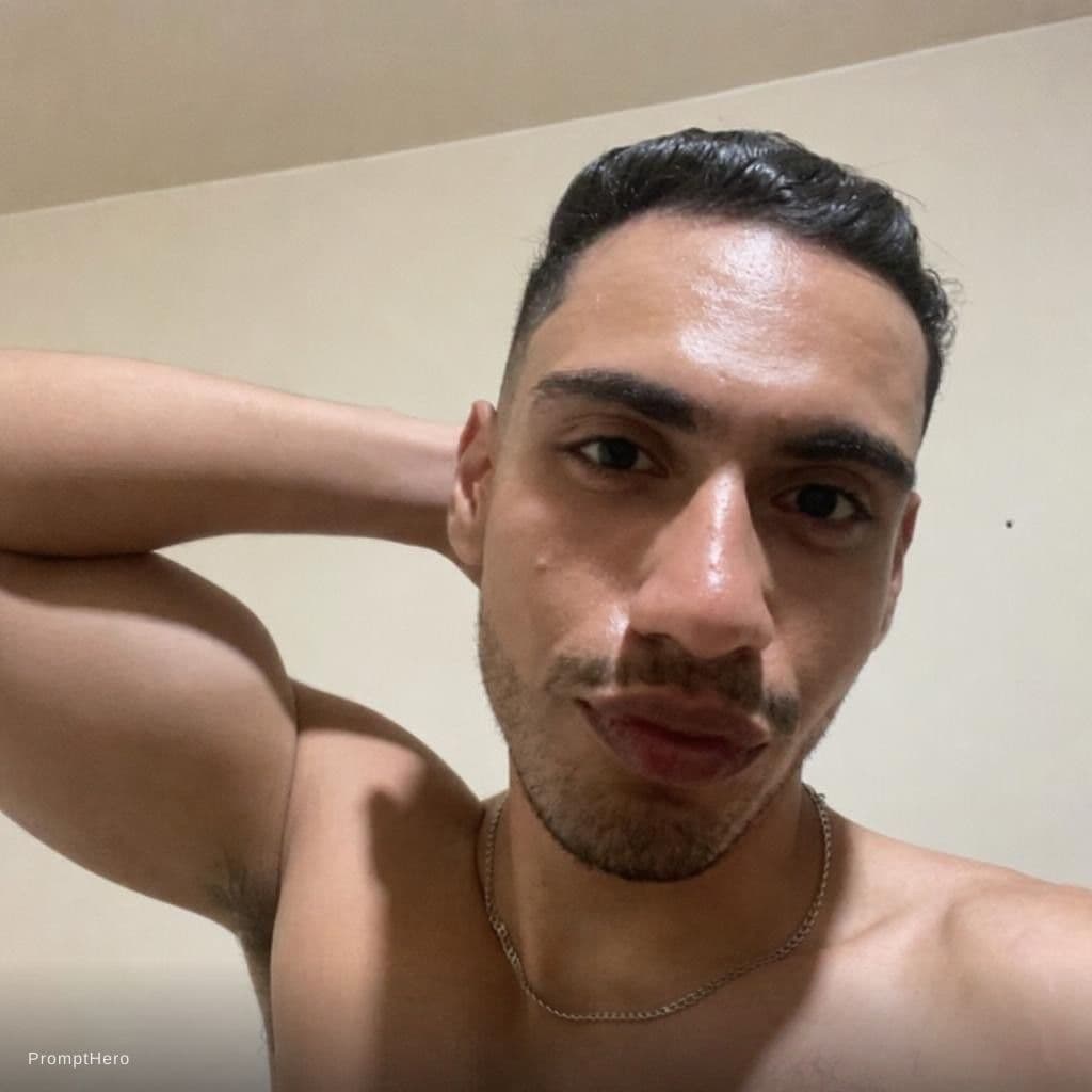 AI generated: Him, posing, handsome, selfie, low quality