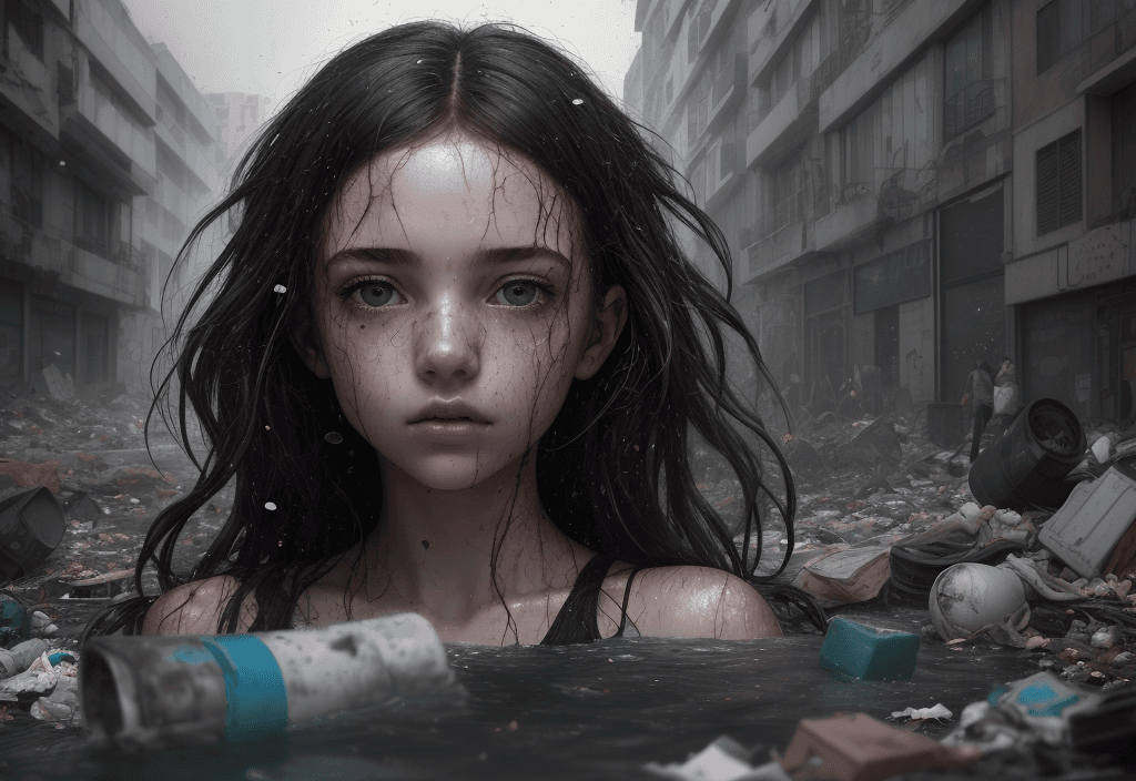 AI generated: 8k uhd,by Alessio Albi, dusty particles depth of field,detailed BREAK young girl whose face is cente...