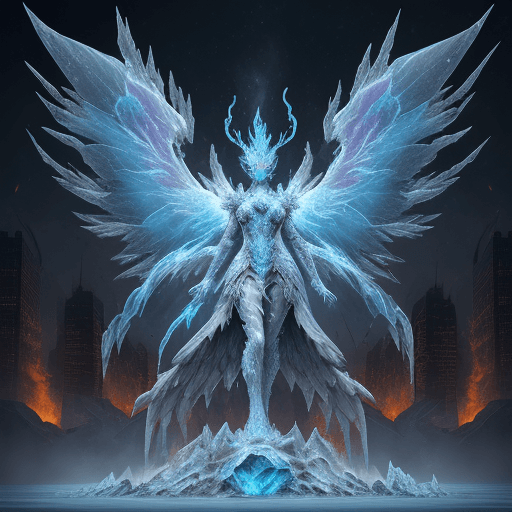 AI generated: Envision an elemental sentinel of a stoic creature embodied as a guardian of both destruction and pr...