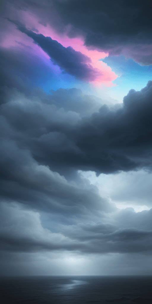 AI generated: A sky that's been swept away and stolen , epic , 8k , hd , colorful 