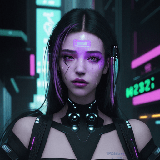 AI generated: Hyperrealistic full-length portrait of a futuristic cyberpunk hacker | in a neon-lit cyber alley | d...
