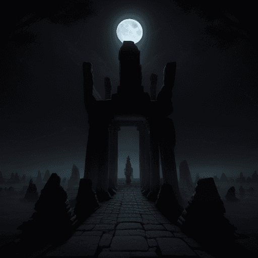 AI generated: Nyarlathotepr::3 ancient::3 moonlight::3  --aspect 1:1 --version 5.2 --quality .25 