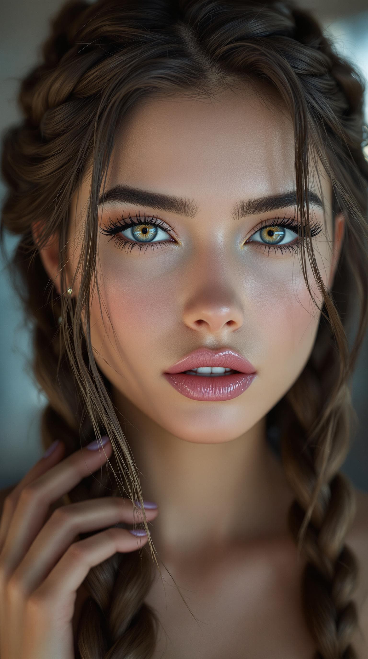 AI generated:  a professional photo of a exceptionally beautiful girl in the world (tweeen) Elle in a highly detai...
