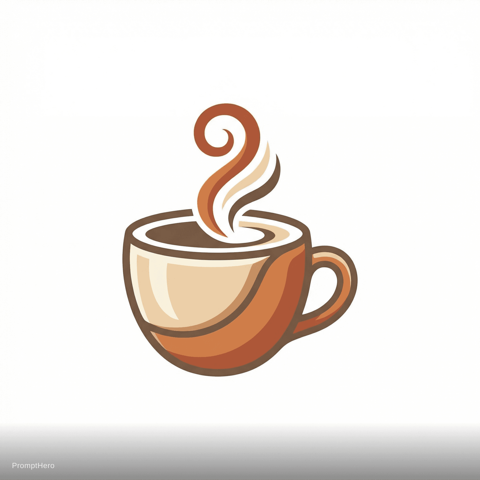 AI generated: Artisan coffee shop, steaming cup, earth tones, cozy and warm feeling