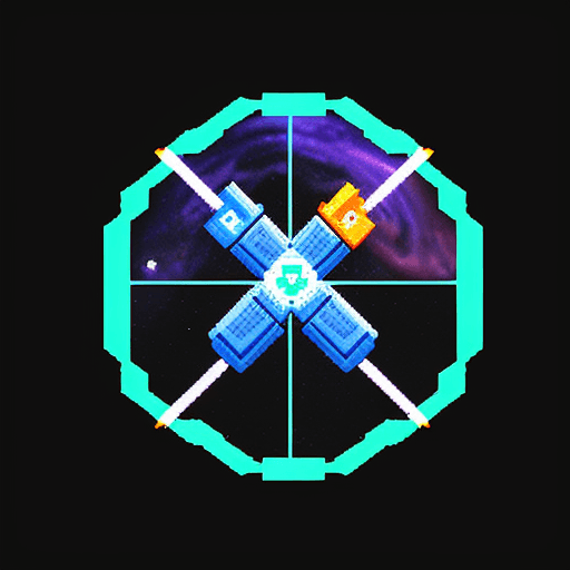 AI generated: 8 bit pixel art of a space shooter logo, bloom lighting --ar 16:9  --upbeta --q 2