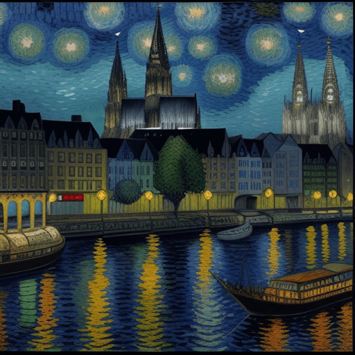 AI generated: cologne painting, van gogh style