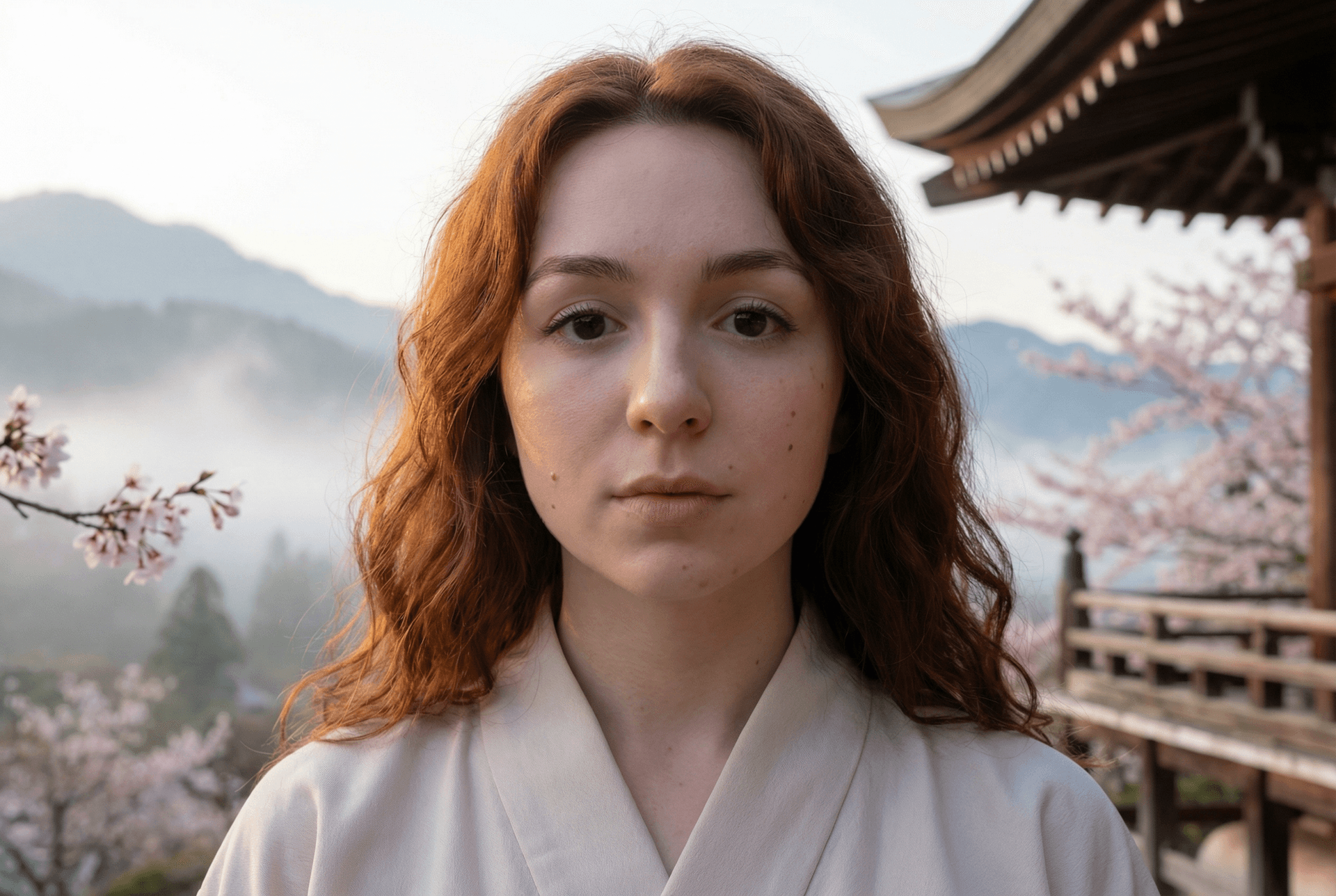 AI generated: Create a highly detailed portrait of a young woman, using the facial features from the provided phot...