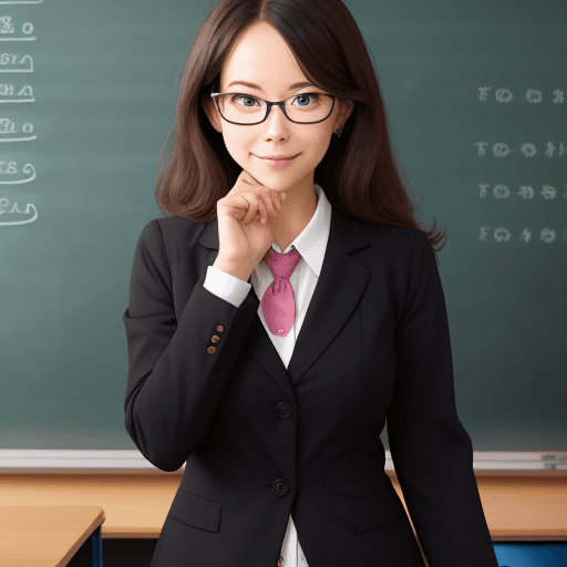 AI generated: Elementary teacher with glasses