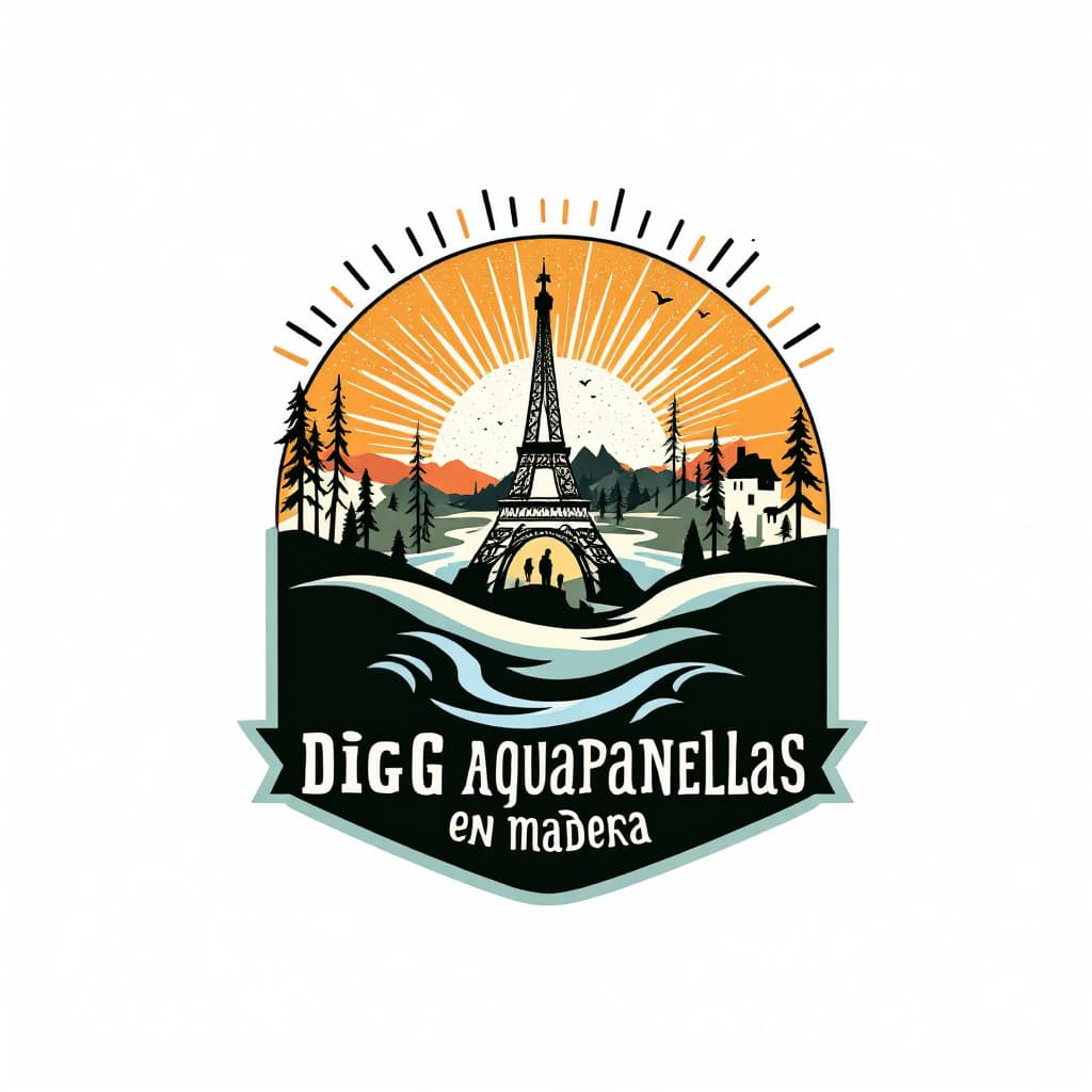AI generated: Create un logo que diga Aguapanelas en madera