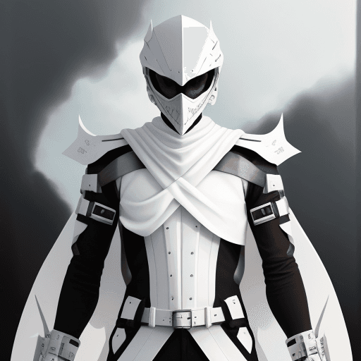 AI generated: White rider of apocalypse dressed in modern fashion with critique message, illustration