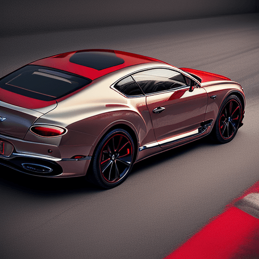 AI generated: Stabile DIffusion ,2024 Bentley Continental GT painted Red with the Confederate Flag painted on the ...