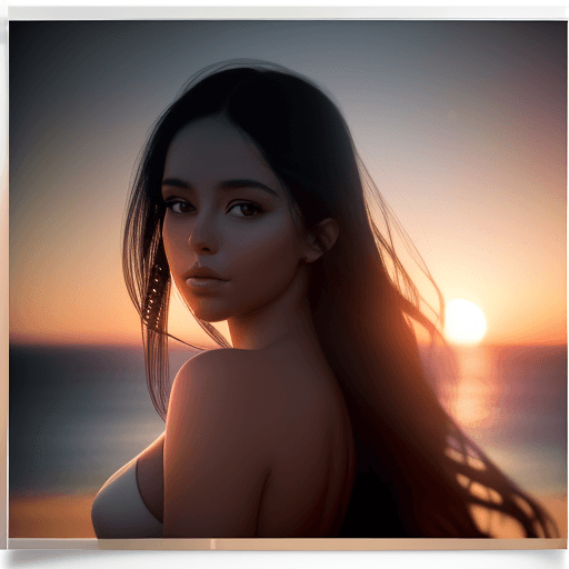 AI generated: High quality, 8K Ultra HD. A beautiful double exposure that combines a goddess silhouette with a sun...