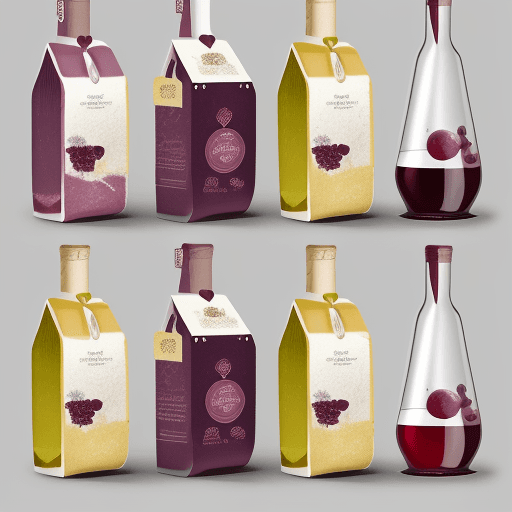 AI generated: A package design for a new line of wine that is playful and whimsical. - - style cute - - quality 1