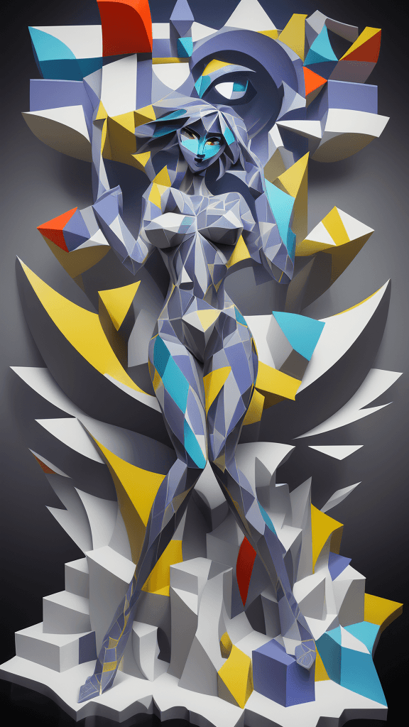 AI generated: rfktrstyle 3D Cubistpaper"An artistic visionary harnessing the essence of creativity, merging intric...
