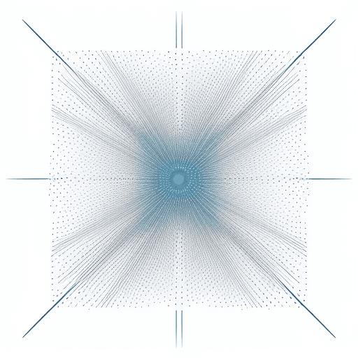 AI generated: Generative code art, minimal abstract, lines and dots, depicting windy meadow
