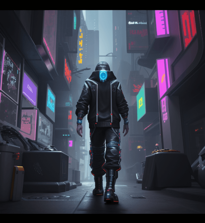 AI generated: pixel art cyberpunk video game, 36 bit video game, highly detailed, 8k
