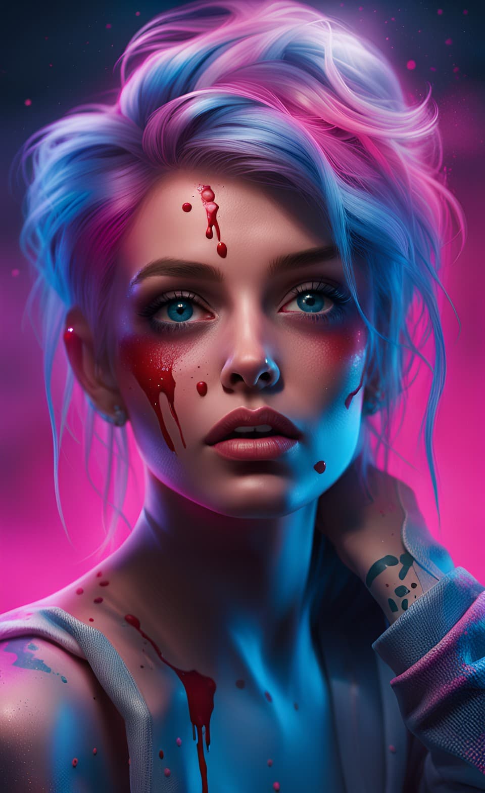 AI generated: Retrowave Scifi Female Synth