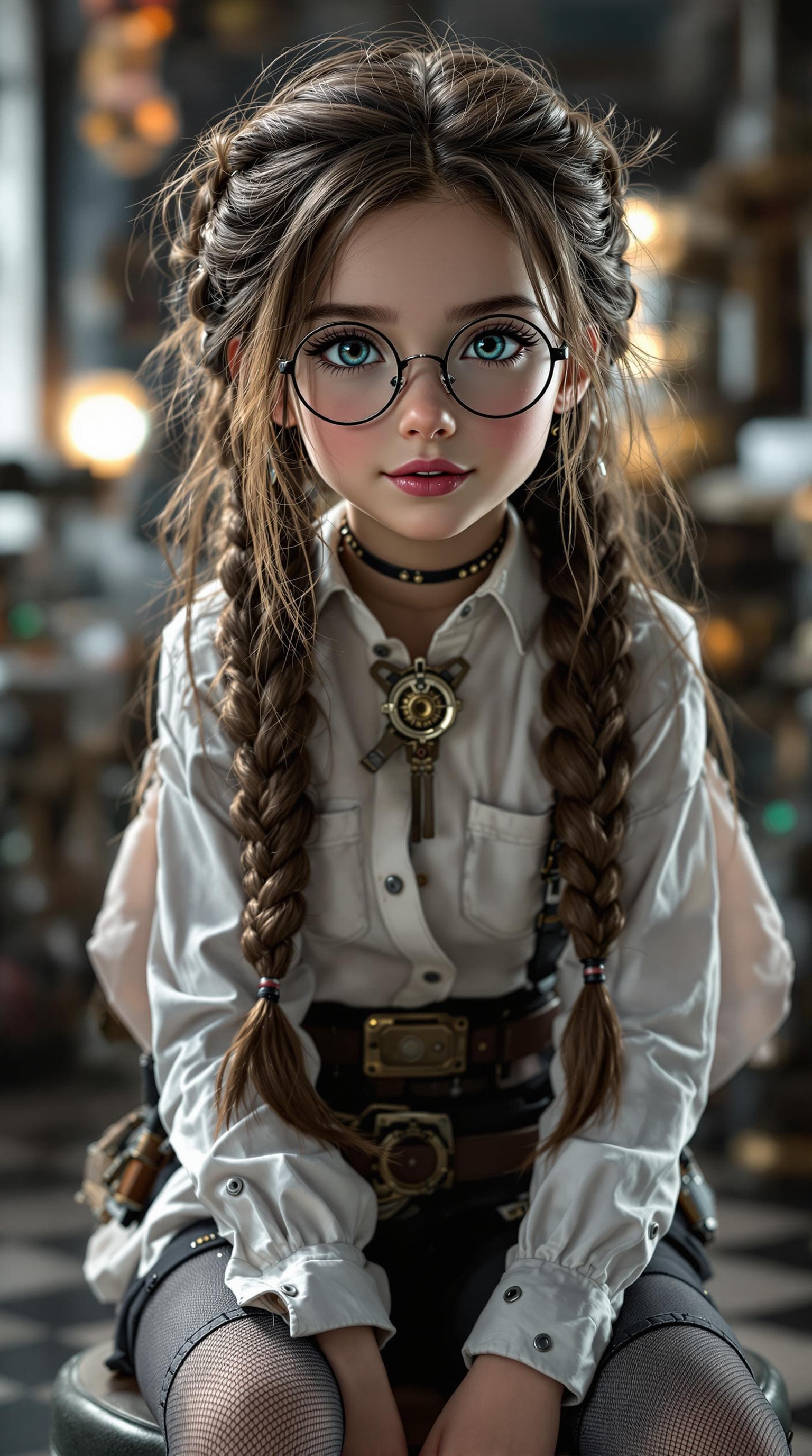 AI generated:  a professional photo of a exceptionally beautiful girl in the world (age 10) Elle in a highly detai...