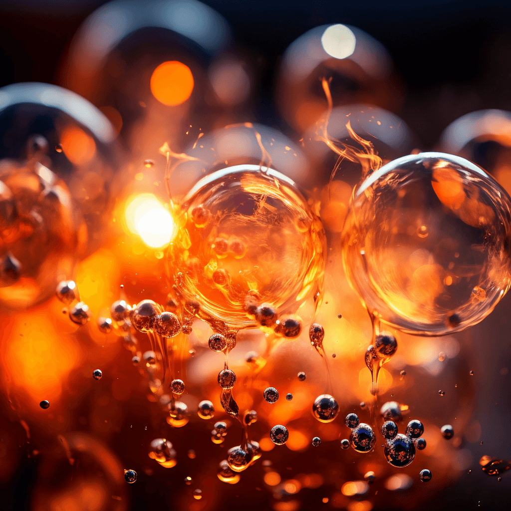 AI generated: Bubbles_on_fire_macro_shot_sharp_focus_depth_of_field