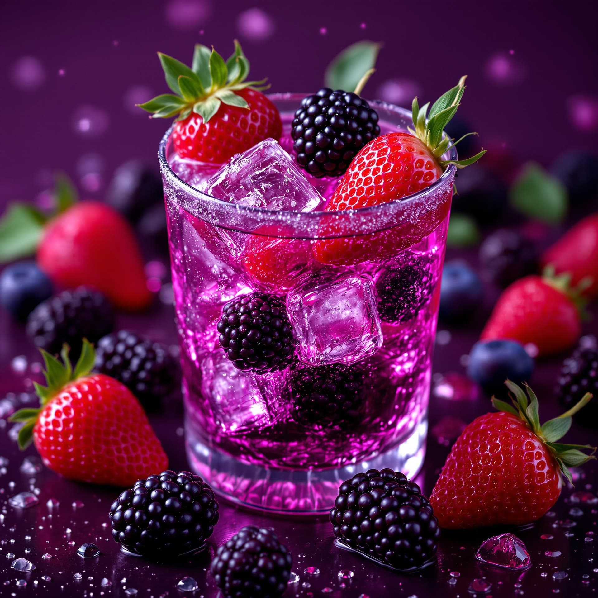 AI generated: The image features a beautifully styled close-up view of a refreshing drink, presumably a cocktail, ...