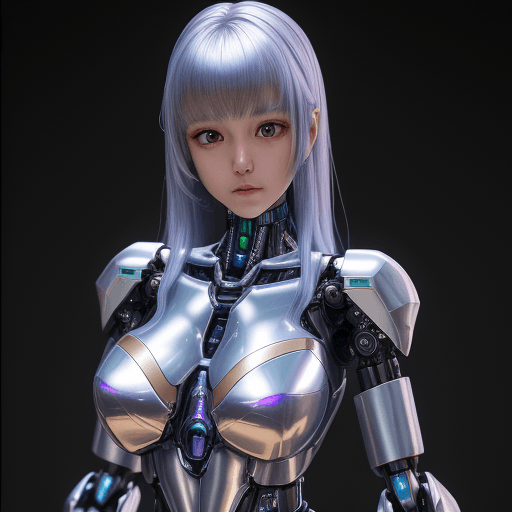 AI generated: The best ever、8K,(((Full Body Esbian)))、(((The shine)))、(((Metallic)))、(((Cyberpunk)))、The cute beau...