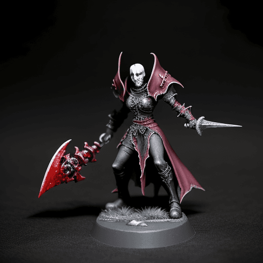 AI generated: Blood Necromancer with blood lance power in a gothic scenario